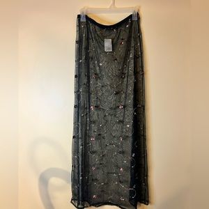 Sheer maxi skirt